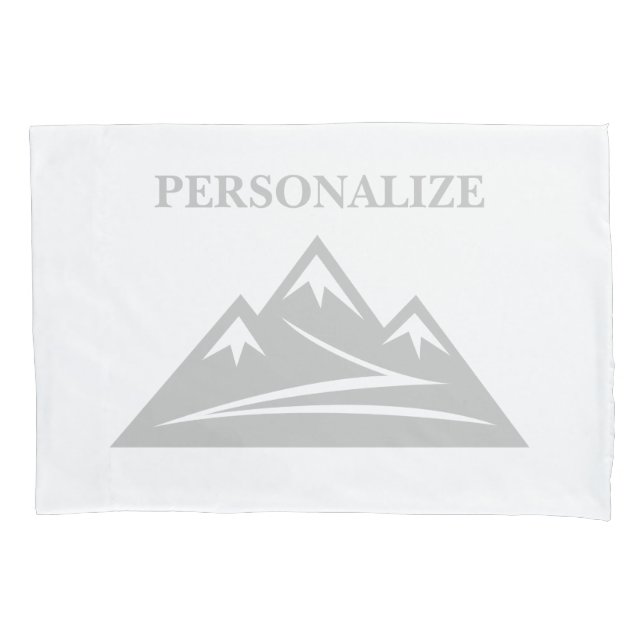 Personalized pillowcase cover sleeve with mountain (Frente)