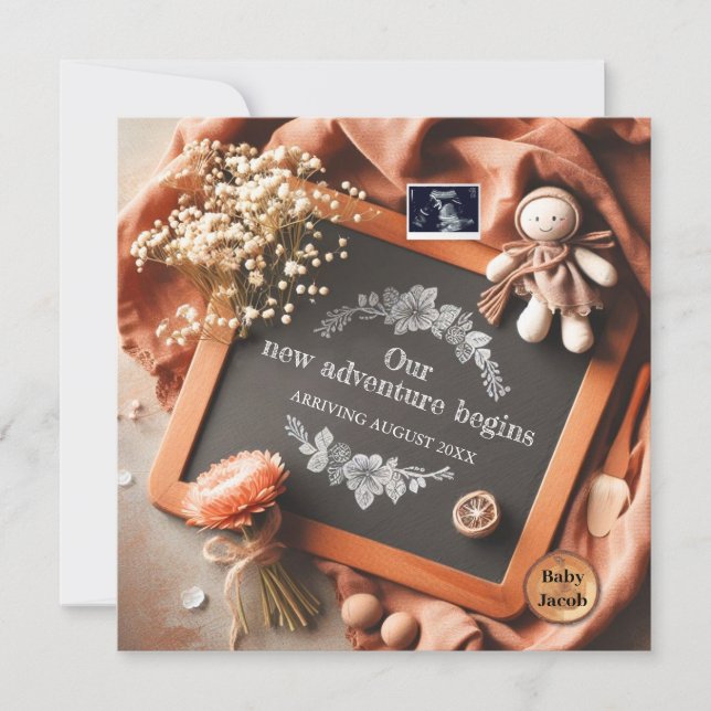 Personalized Pregnancy Reveal - Ultrasound  Photo (Frente)