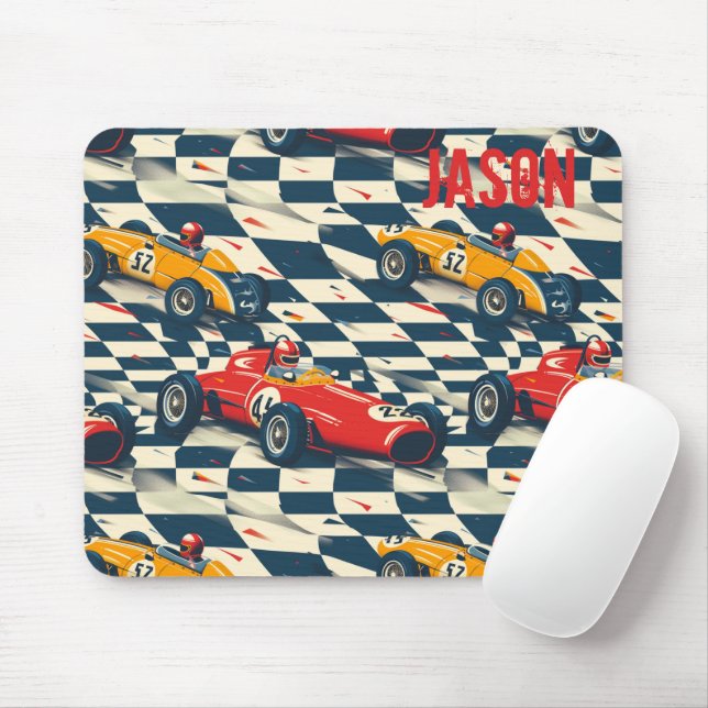 Personalized Race Car Mouse Pad Mousepad  (Com mouse)