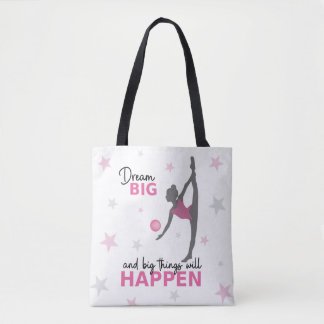 Personalized Rhythmic Gymnast Dream Big Tote Bag