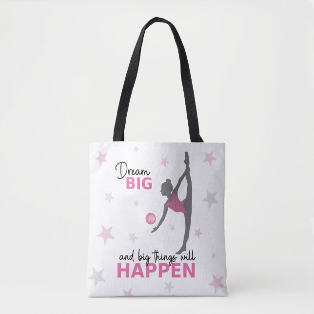 Personalized Rhythmic Gymnast Dream Big Tote Bag (Frente)
