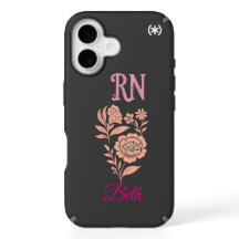 Personalized RN Flower Phone Case