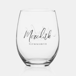 Personalized  Script  best mom ever monogram
