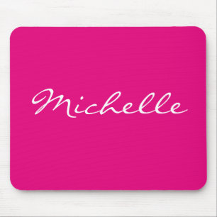 Personalized solid color neon pink mouse pad