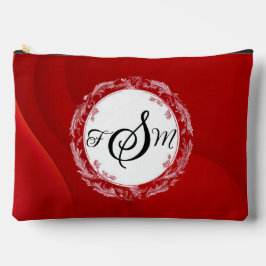 Personalized Solid Red Cosmetic Bag
