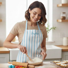 Personalized Stripe Apron for Kids and Adults