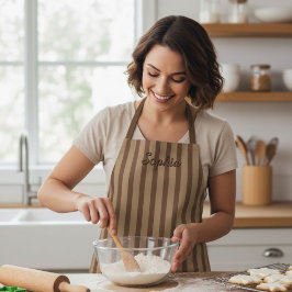 Personalized Stripe Apron for Kids and Adults
