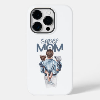 Personalized Super Mom with Son and Daughter Gift