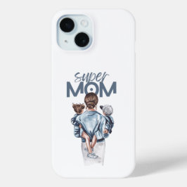 Personalized Super Mom with Son and Daughter Gift