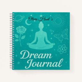 Personalized Turquoise Dream Journal Notebook