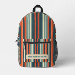 Personalized Vertical Stripe Backpack