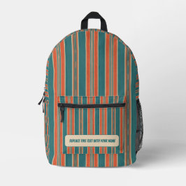 Personalized Vertical Stripe Backpack