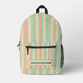 Personalized Vertical Stripe Backpack