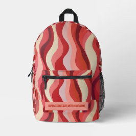 Personalized Wavy Stripe Backpack
