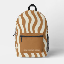 Personalized Wavy Stripe Backpack