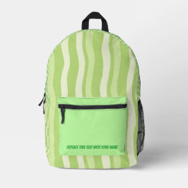 Personalized Wavy Stripe Backpack