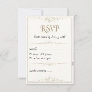 Personalized Wedding RSVP Card – 3.5x5 Printable