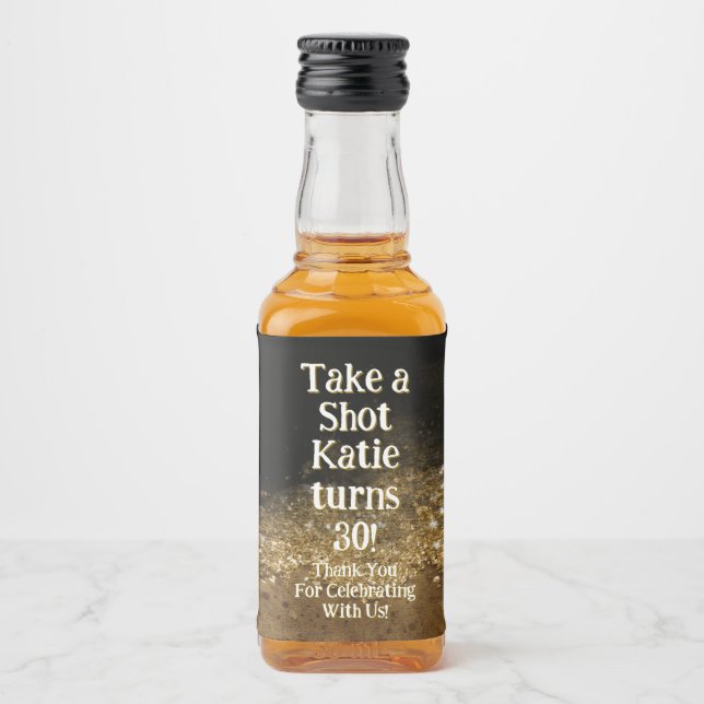 Personalized Whiskey Bottle Label – Birthday Party (Frente)