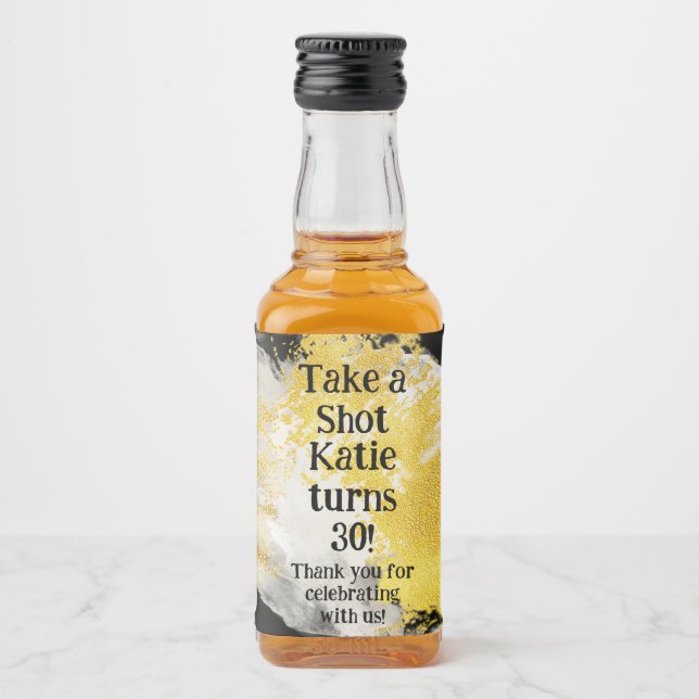 Personalized Whiskey Bottle Label – Birthday Party (Frente)