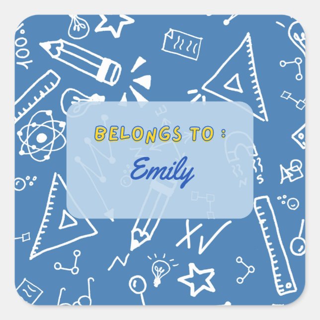 Pertence a - adesivos escolares personalizados (Frente)