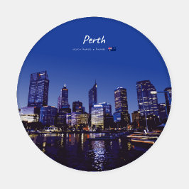 Perth, Austrália - Silhueta da Cidade à Noite