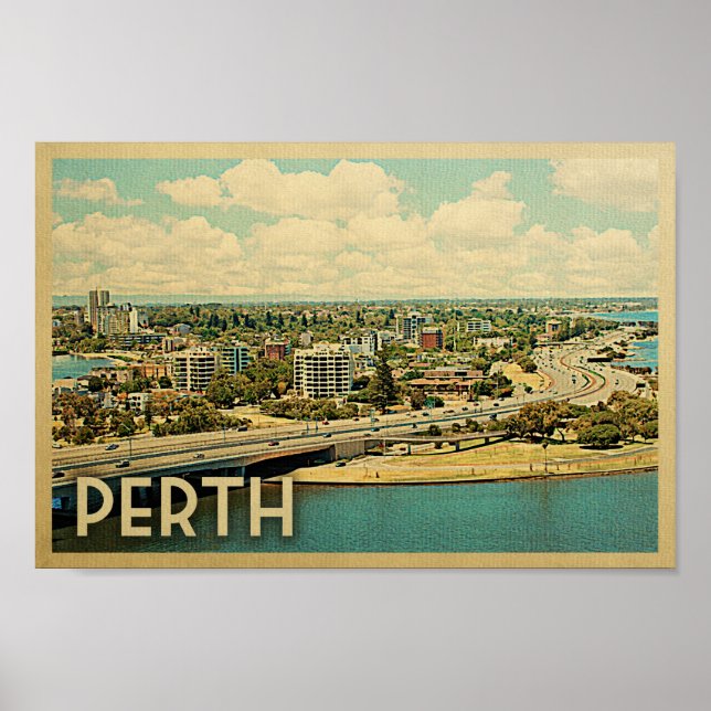 Perth Poster Poster Austrália (Frente)