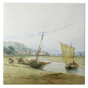 Perto de Honfleur, c.1822 (w/c sobre a grafite no