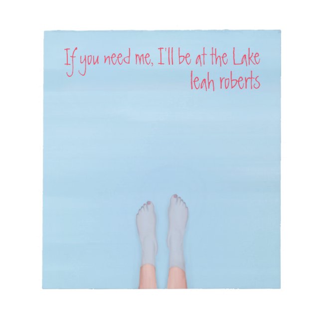 pés bonito encharcados no bloco de notas de água l (Frente)