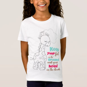 Pés na camiseta das moças de terra de Jersey