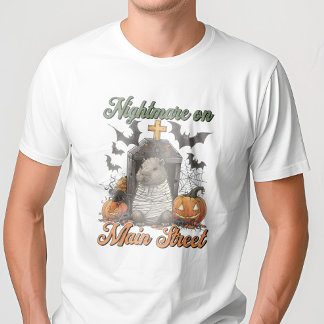 Pesadelo na camiseta da Capybara Halloween Engraça