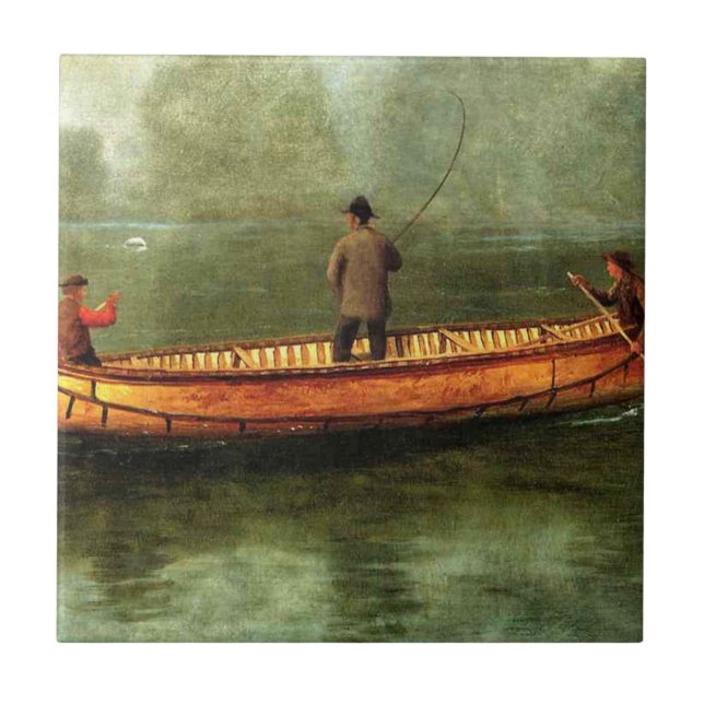 Pesca a partir de uma canoa (Pescadores num barco  (Frente)