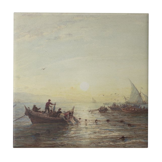 Pesca ao amanhecer da costa perto de Marselha (Frente)