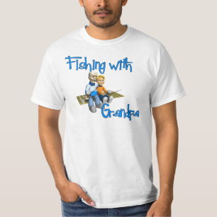 Pesca com a camisa da pesca do vovô