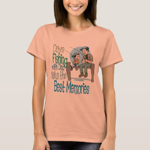 Pesca com a camisa do dia dos pais do pai