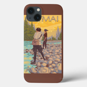 Pesca com mosca das mulheres - Katmai, Alaska