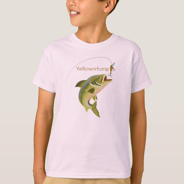 Pesca de Yellowstone com Camisas de Camisa (Frente)