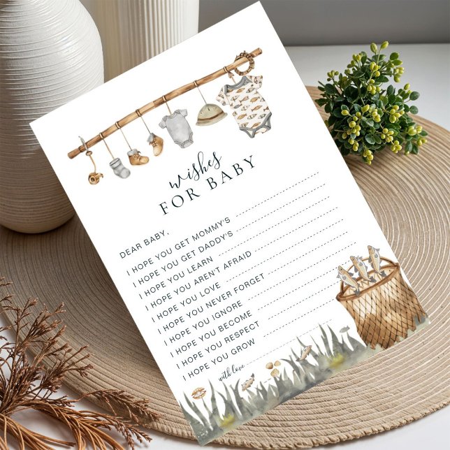 Pesca divertida da bobina desejos para o cartão de (Criador carregado)