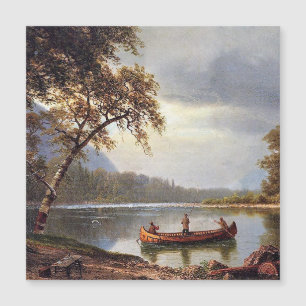 Pesca do salmão no Cascapediac Albert Bierstadt