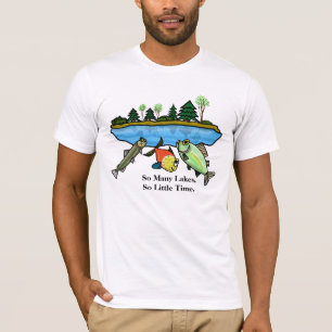 Pesca e caça de camisetas engraçadas