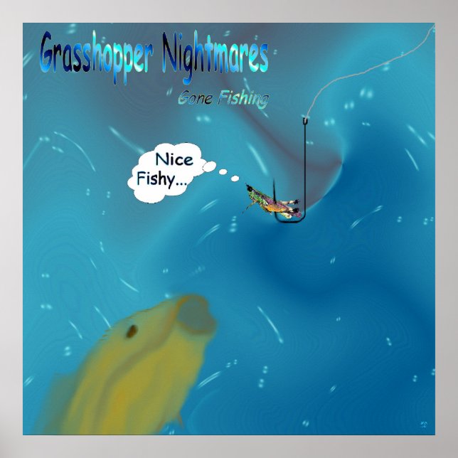 Pesca ida - poster dos pesadelo do gafanhoto (Frente)