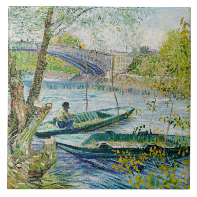 Pesca na Primavera por Vincent van Gogh (Frente)