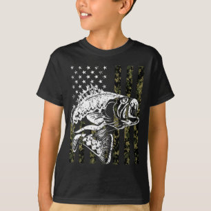 Pesca Pullover Camouflage Bandeira americana Pesca