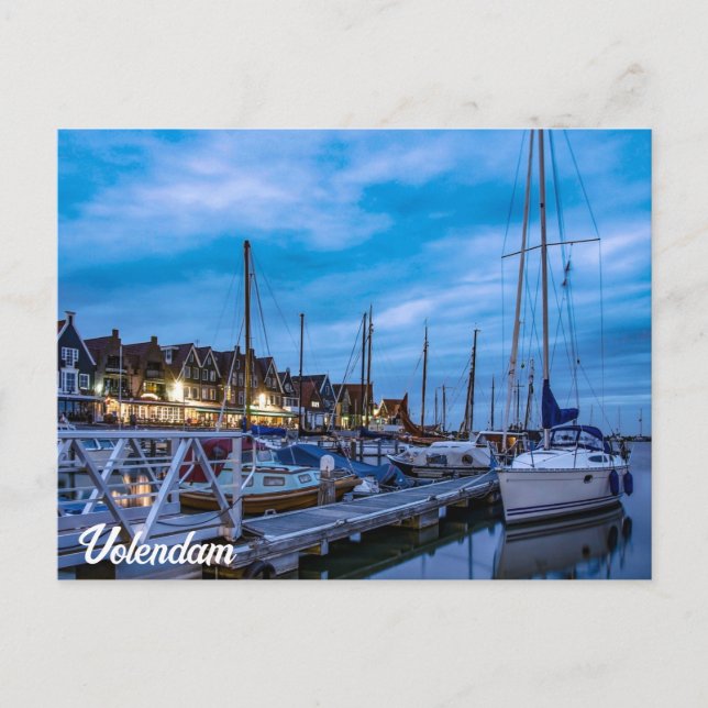 Pesca tradicional Volendam com cartão postal notur (Frente)