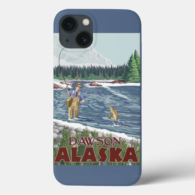 Pescador da mosca - Dawson, Alaska (Verso)