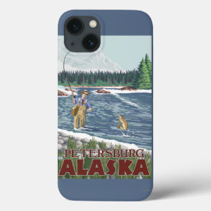 Pescador da mosca - Petersburgo, Alaska
