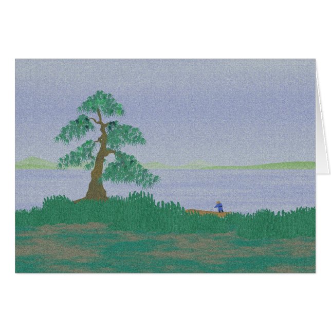 Pescador japonês 4 - cartão (Frente Horizontal)