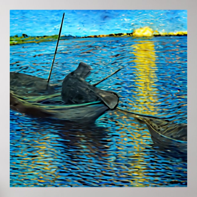 Pescador - van gogh poster e impressões (Frente)