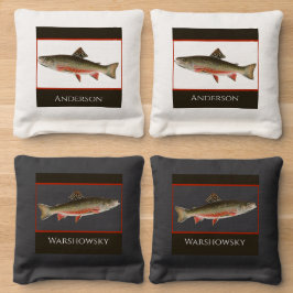 Pescadores Monogramas Voam Pescando Truta Arco-Íri