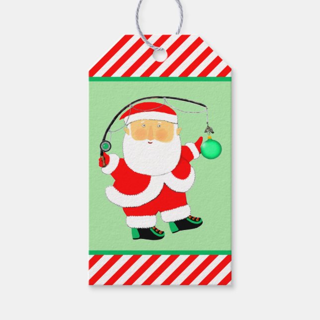 Pescar Etiquetas de presentes de Natal (Frente)
