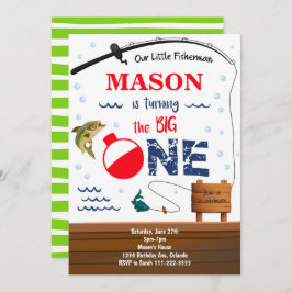 Pescar O Grande Convite De Um primeiro aniversario